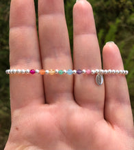 Load image into Gallery viewer, Sterling silver & gemstone beaded bracelet