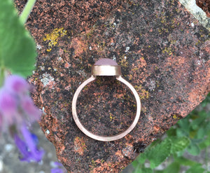 Oval Rose Quartz Ring