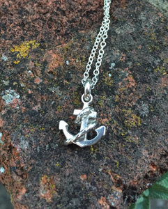 Handmade Sterling Silver Anchor pendant