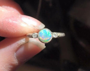 Opal and Diamond ring