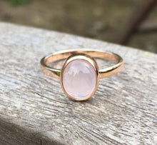 Load image into Gallery viewer, 9ct Rose Gold stacking rings with Rose Quartz &amp; Morganite
